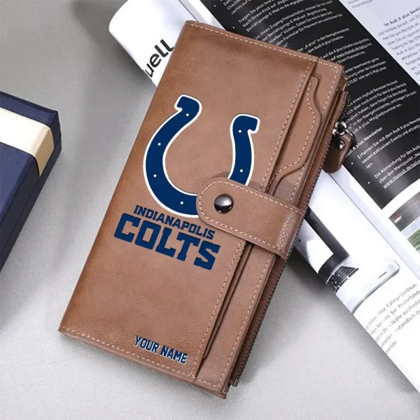 Indianapolis Colts Personalized Long Leather Wallet Special Gifts For Fans SPTLLW014