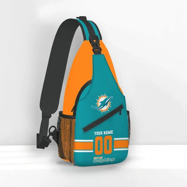 Miami Dolphins Personalized Sling Bag Gifts For Fans AZSLINGBAG069