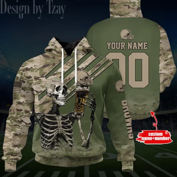 Cleveland Browns 3D Printed Pullover Hoodie AZHD645