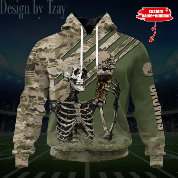 Cleveland Browns 3D Printed Pullover Hoodie AZHD645 - Image 2