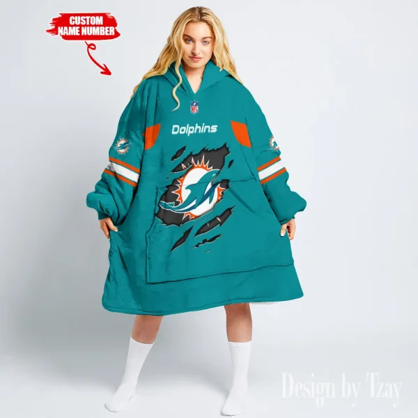 Miami Dolphins Snug Hoodie BGSNUG177 - Image 2