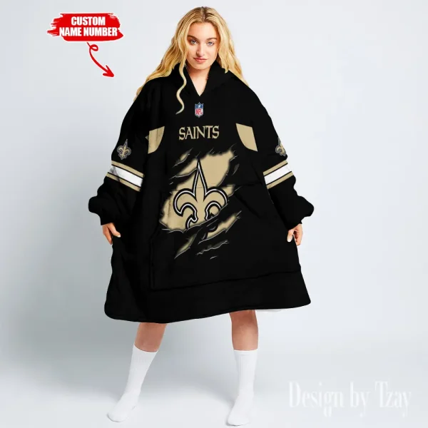 New Orleans Saints Snug Hoodie BGSNUG180 - Image 2