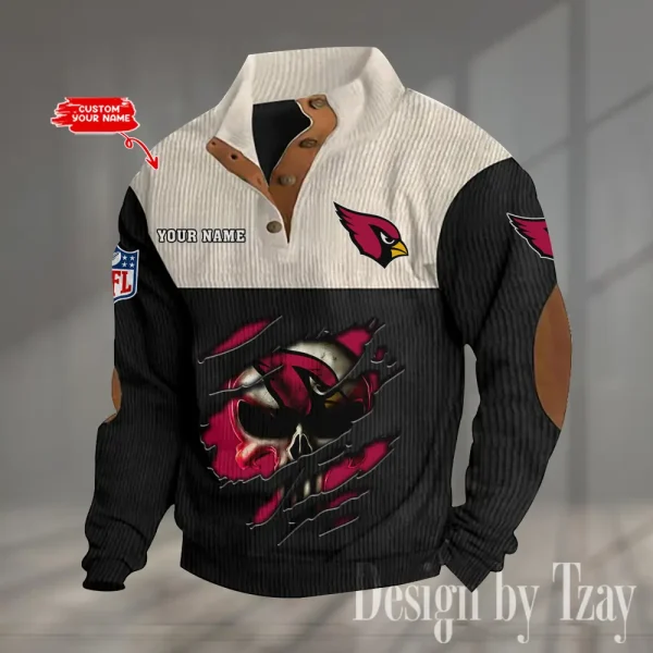 Arizona Cardinals Double Stand Collar Sport Hoodie S9DBSCH1311 - Image 2