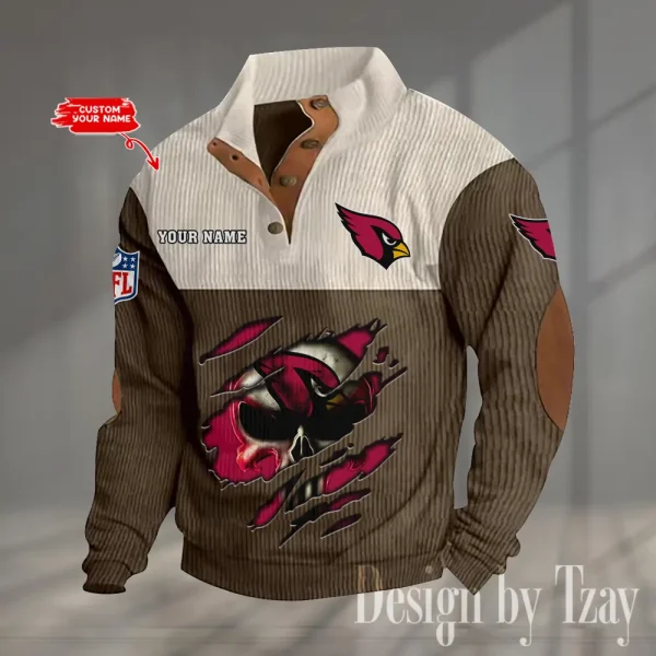 Arizona Cardinals Double Stand Collar Sport Hoodie S9DBSCH1311 - Image 3