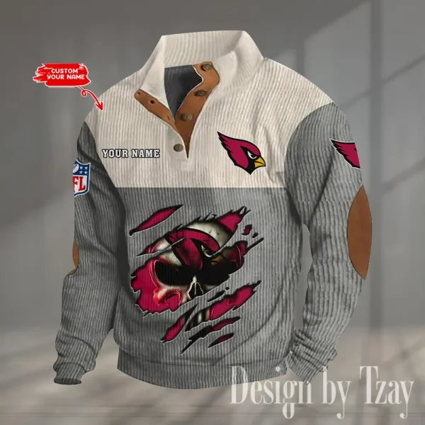 Arizona Cardinals Double Stand Collar Sport Hoodie S9DBSCH1311 - Image 4