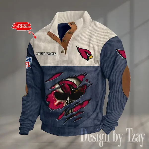 Arizona Cardinals Double Stand Collar Sport Hoodie S9DBSCH1311 - Image 5