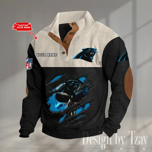 Carolina Panthers Double Stand Collar Sport Hoodie S9DBSCH1315 - Image 2