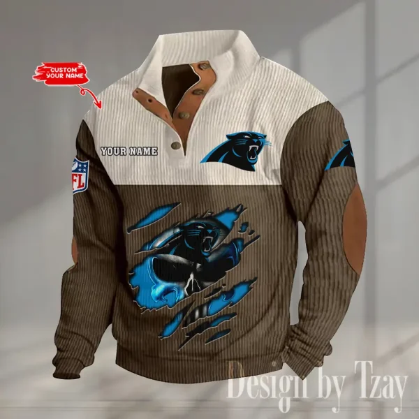 Carolina Panthers Double Stand Collar Sport Hoodie S9DBSCH1315 - Image 3