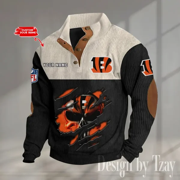 Cincinnati Bengals Double Stand Collar Sport Hoodie S9DBSCH1317