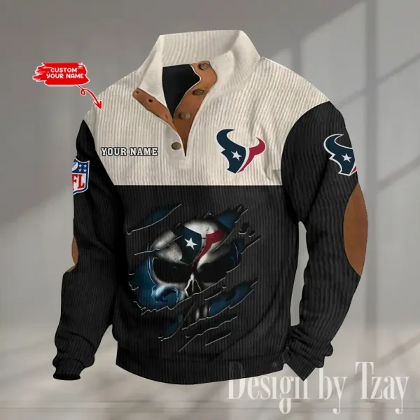 Houston Texans Double Stand Collar Sport Hoodie S9DBSCH1323 - Image 2