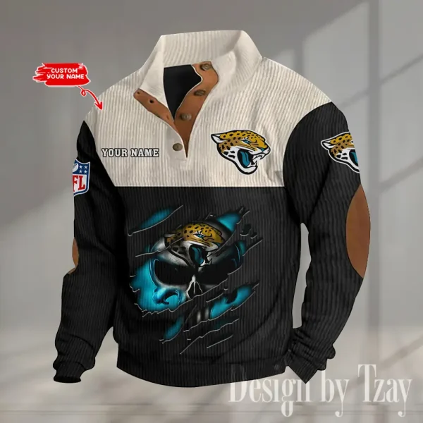 Jacksonville Jaguars Double Stand Collar Sport Hoodie S9DBSCH1325 - Image 2