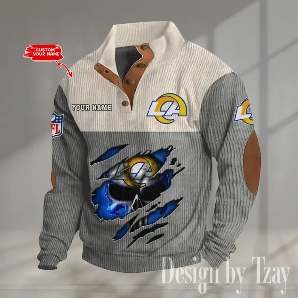 Los Angeles Rams Double Stand Collar Sport Hoodie S9DBSCH1329 - Image 4