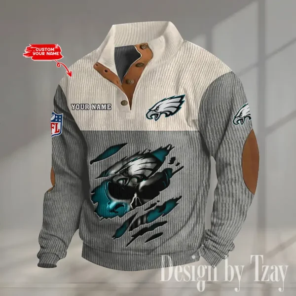 Philadelphia Eagles Double Stand Collar Sport Hoodie S9DBSCH1336