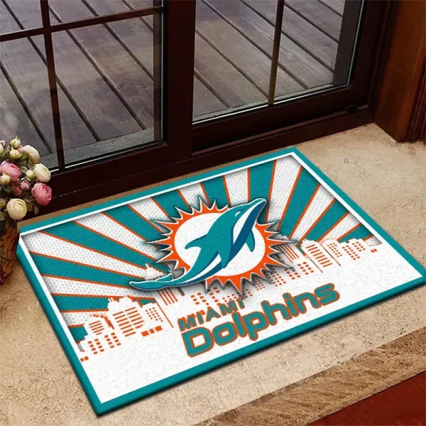 Miami Dolphins DMHF3679 Multicolor Doormat