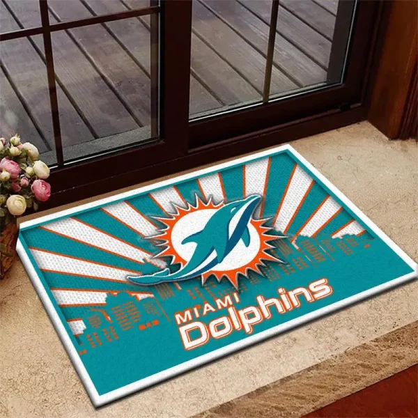 Miami Dolphins DMHF3679 Multicolor Doormat - Image 2