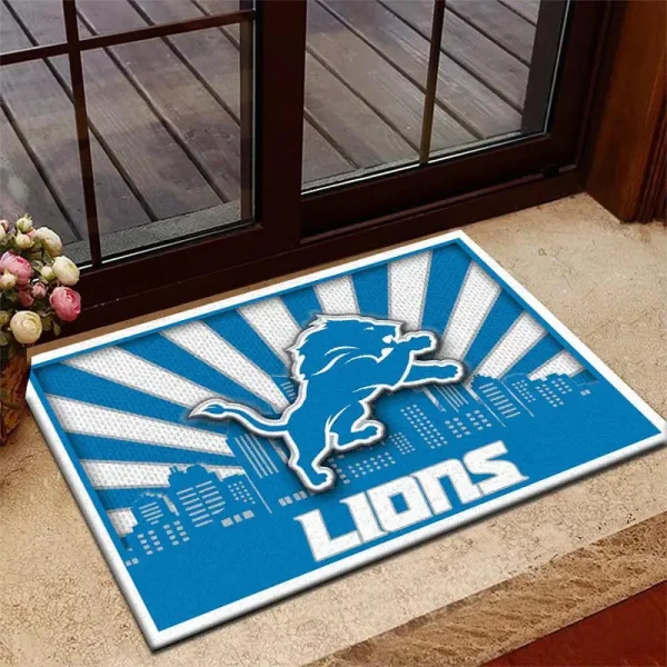 Detroit Lions DMHF3670 Multicolor Doormat - Image 2