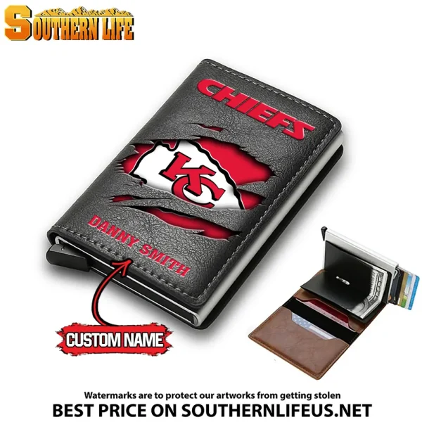 Kansas City Chiefs Credit Card Holder Leather Wallet SPTCHLW001 - Image 2