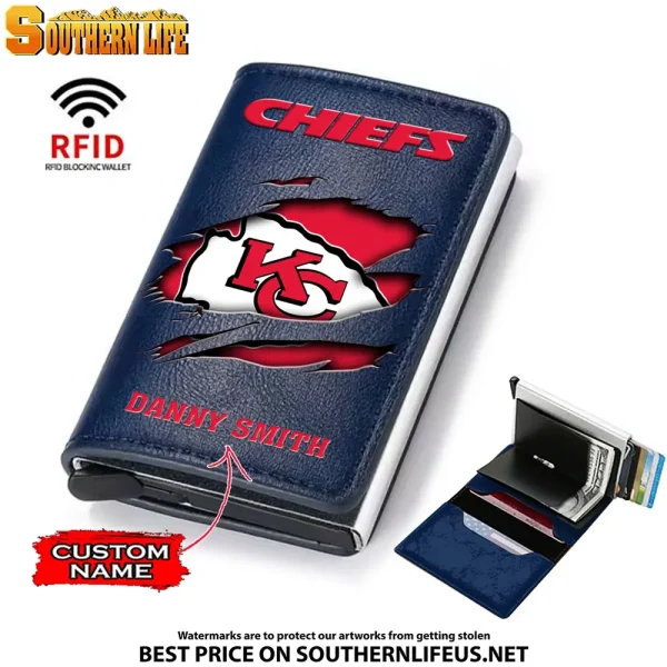 Kansas City Chiefs Credit Card Holder Leather Wallet SPTCHLW001 - Image 5