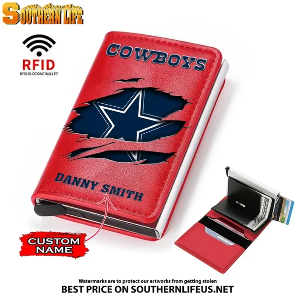 Dallas Cowboys  Credit Card Holder Leather Wallet SPTCHLW002 - Image 4