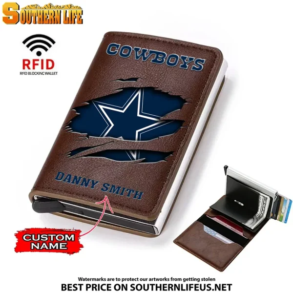 Dallas Cowboys  Credit Card Holder Leather Wallet SPTCHLW002 - Image 5