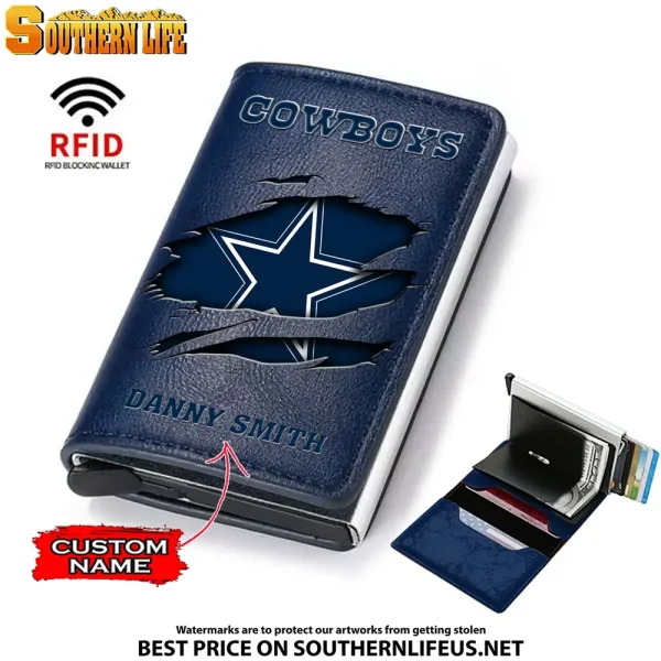 Dallas Cowboys  Credit Card Holder Leather Wallet SPTCHLW002 - Image 2