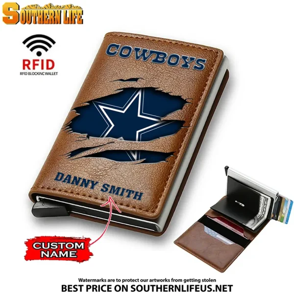 Dallas Cowboys  Credit Card Holder Leather Wallet SPTCHLW002 - Image 6