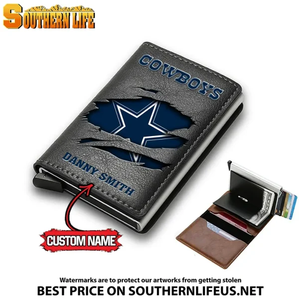 Dallas Cowboys  Credit Card Holder Leather Wallet SPTCHLW002 - Image 3