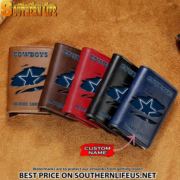 Dallas Cowboys  Credit Card Holder Leather Wallet SPTCHLW002