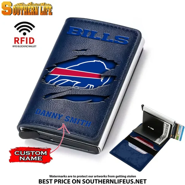 Buffalo Bills Credit Card Holder Leather Wallet SPTCHLW004 - Image 3