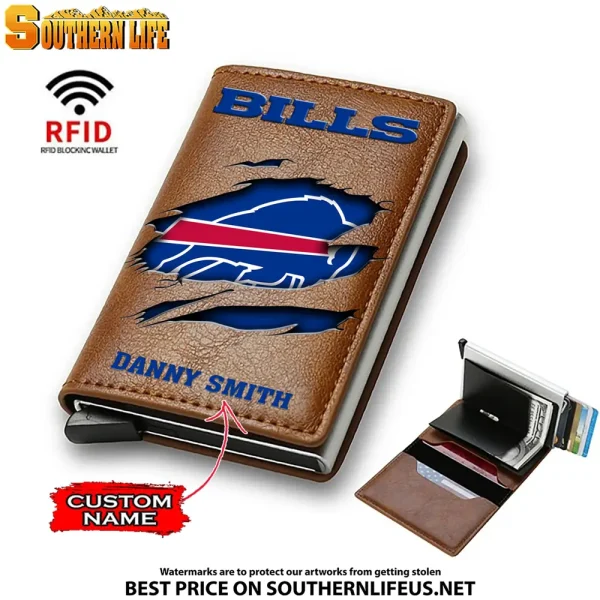 Buffalo Bills Credit Card Holder Leather Wallet SPTCHLW004 - Image 6