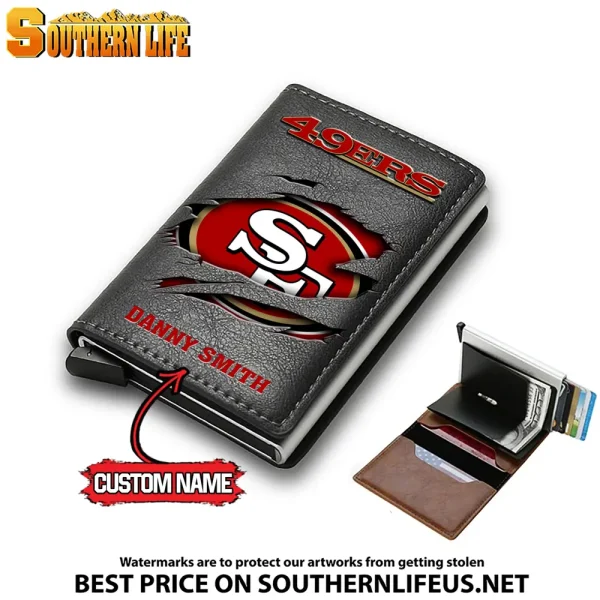 San Francisco 49ers Credit Card Holder Leather Wallet SPTCHLW008 - Image 2