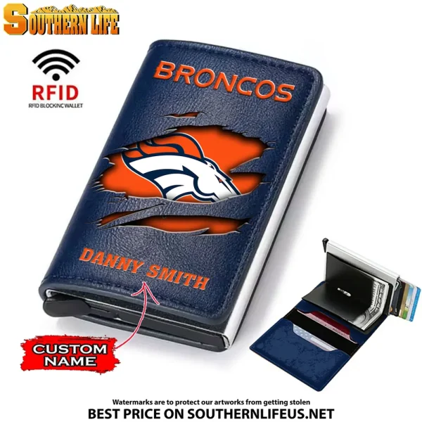 Denver Broncos Credit Card Holder Leather Wallet SPTCHLW010 - Image 4