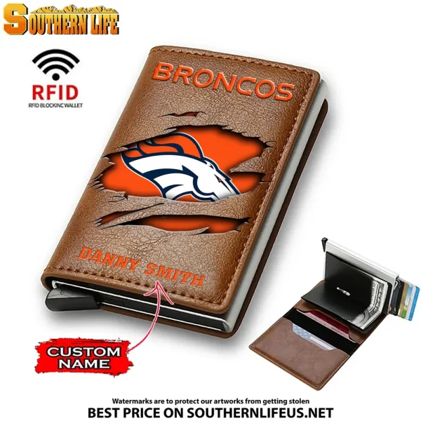 Denver Broncos Credit Card Holder Leather Wallet SPTCHLW010 - Image 5