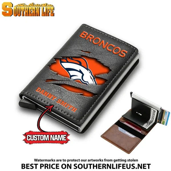 Denver Broncos Credit Card Holder Leather Wallet SPTCHLW010 - Image 6