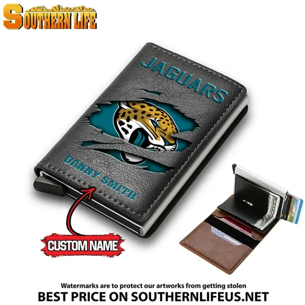 Jacksonville Jaguars Credit Card Holder Leather Wallet SPTCHLW015 - Image 6