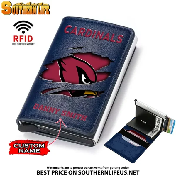 Arizona Cardinals Credit Card Holder Leather Wallet SPTCHLW016 - Image 4