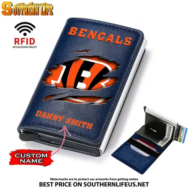 Cincinnati Bengals Credit Card Holder Leather Wallet SPTCHLW026 - Image 5