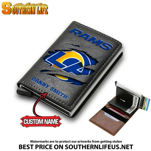 Los Angeles Rams Credit Card Holder Leather Wallet SPTCHLW027 - Image 6