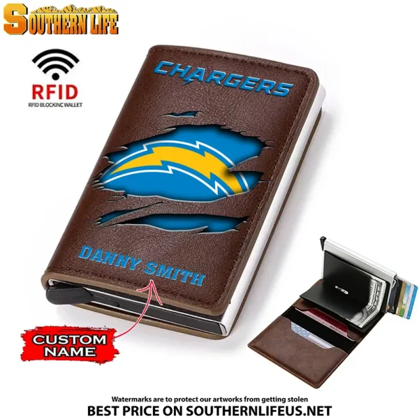 Los Angeles Chargers Credit Card Holder Leather Wallet SPTCHLW028 - Image 4