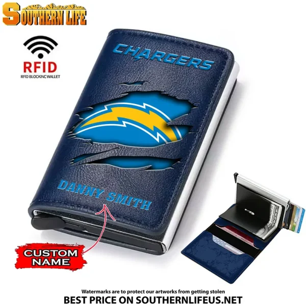 Los Angeles Chargers Credit Card Holder Leather Wallet SPTCHLW028 - Image 5