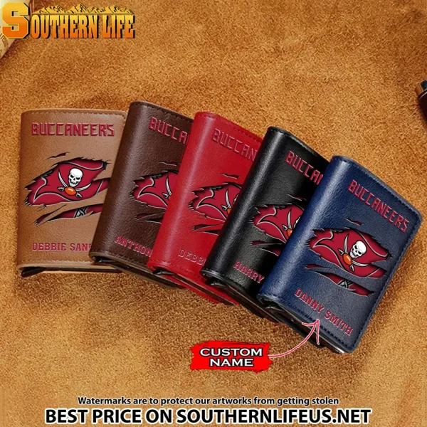 Tampa Bay Buccaneers Credit Card Holder Leather Wallet SPTCHLW030