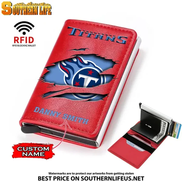 Tennessee Titans Credit Card Holder Leather Wallet SPTCHLW031 - Image 3