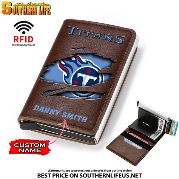 Tennessee Titans Credit Card Holder Leather Wallet SPTCHLW031 - Image 4