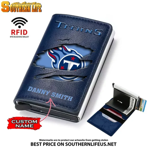 Tennessee Titans Credit Card Holder Leather Wallet SPTCHLW031 - Image 2