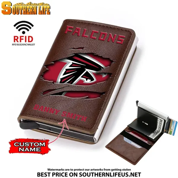 Atlanta Falcons Credit Card Holder Leather Wallet SPTCHLW032 - Image 4