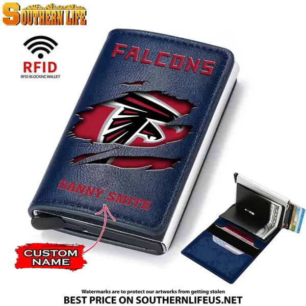 Atlanta Falcons Credit Card Holder Leather Wallet SPTCHLW032 - Image 5