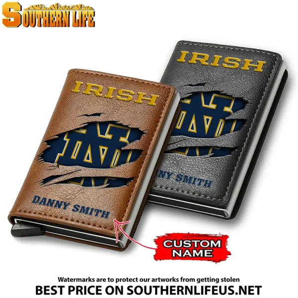 Notre Dame Fighting Irish NCAA Credit Card Holder Leather Wallet SPTCHLW034