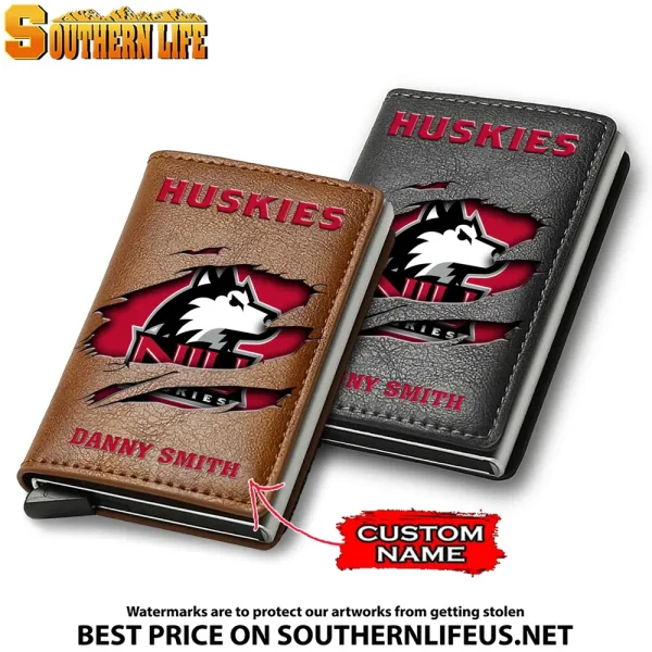 Northern Illinois Huskies NCAA Credit Card Holder Leather Wallet SPTCHLW053