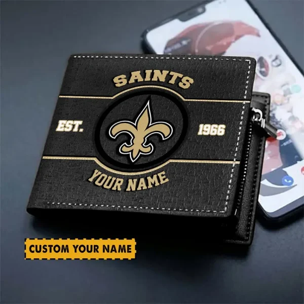 New Orleans Saints NFL Men's Wallets Best Gift For Fans- Limited Edition AZMW107 - Image 2