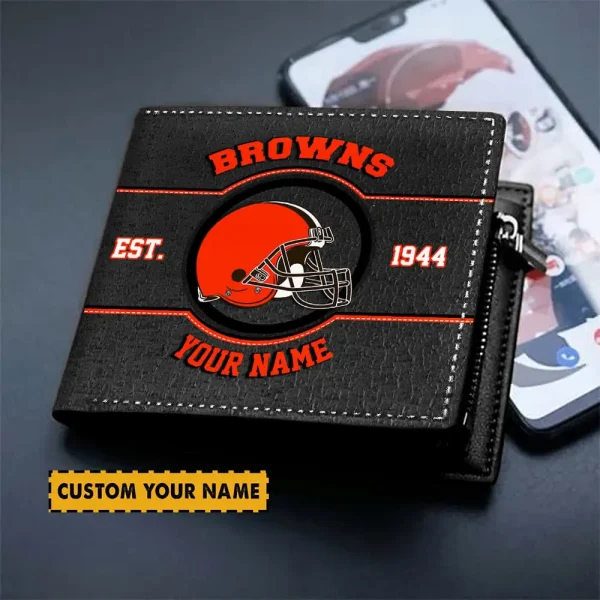 Cleveland Browns NFL Men's Wallets Best Gift For Fans- Limited Edition AZMW115 - Image 2